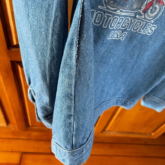 Kids size 12 denim jacket, Harley Davidson - Picture 5 of 7
